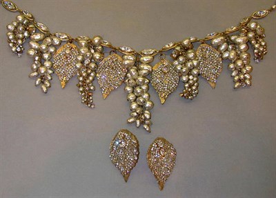 Lot 153 - Miriam Haskell Necklace and Pair of Earrings...