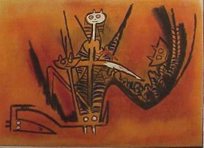 Lot 114 - Wifredo Lam PLENI LUNA Two color lithographs...