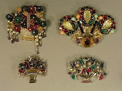 Lot 379 - Group of Basket Pins Comprising a spray of...