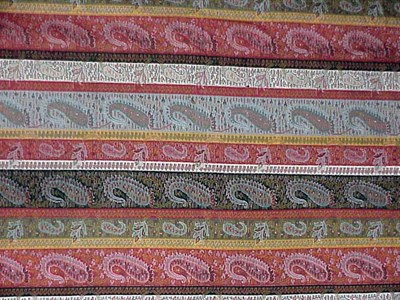 Lot 1160 - Striped Paisley Shawl England or Scotland, mid...