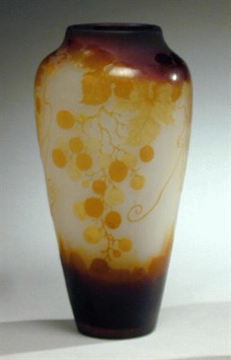 Lot 158 - Galle Cameo Glass Vase Of shouldered ovoid...