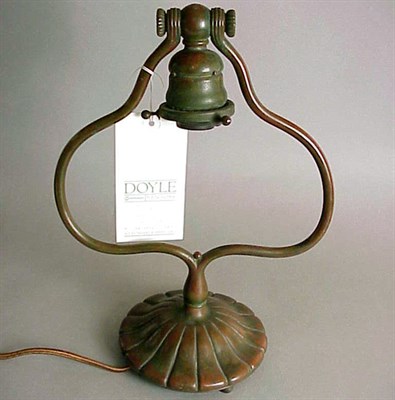 Lot 215 - Tiffany Studios Bronze Desk Lamp Base With a...