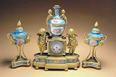 Lot 653 - Louis XVI Style Gilt-Bronze Mounted Sevres...