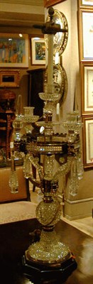 Lot 468 - Colorless Cut Glass Candelabrum