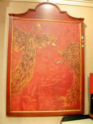 Lot 90 - Painted Wood Screen Robert Chandler Depicting...
