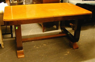 Lot 222 - Art Deco Maple and Burl-Wood Dining Table With...