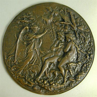 Lot 742A - Bronze Relief Plaque Depicting Adam and Eve in...