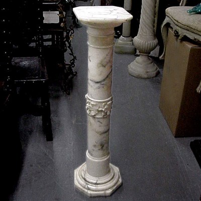 Lot 779A - Victorian Marble Pedestal The simple columnar...