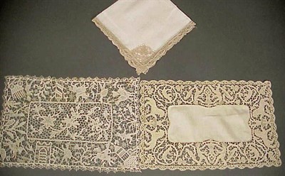 Lot 1137 - Miscellaneous Group of Linens and Lace Table...