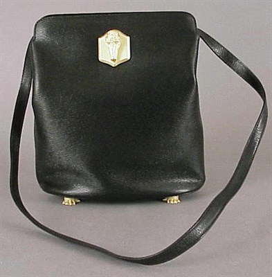 Lot 967 - Kieselstein-Cord Footed Handbag Of black...
