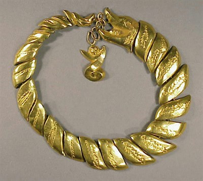 Lot 226 - Line Vautrin Serpent Necklace 1950s Gilt-brass,...