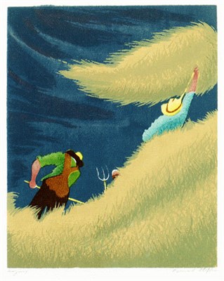 Lot 220 - Bernard Steffen HAYING; YOUNGSTERS Two color...