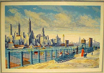 Lot 218 - Harry Shokler BROOKLYN HEIGHTS ESPLANADE Color...