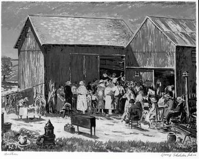 Lot 215 - Harry Shokler AUCTION; MONTAUK FISHING VILLAGE...