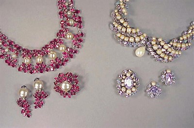 Lot 229 - Two Christian Dior Parures Late 1950s Each...