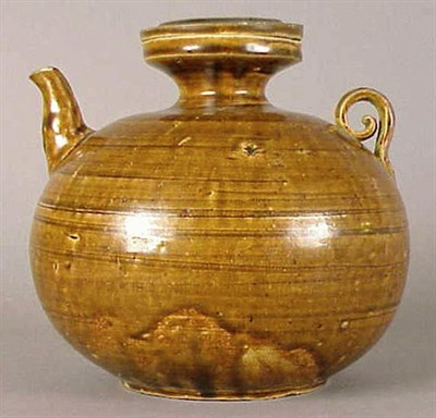 Lot 230 - Vietnamese Brown-Glazed Ewer and Cover 14th...
