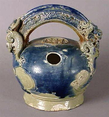 Lot 233 - Rare Vietnamese Blue-Glazed Lime Pot 15th...