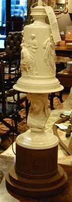 Lot 535 - Pair of Neoclassical Style Patinated-Metal Lamps