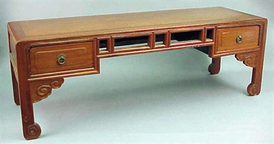 Lot 148 - Pair of Chinese Laohuali Wood Low Kang Tables