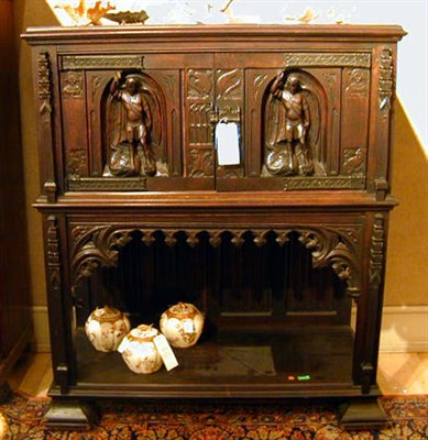 Lot 468 - Renaissance Style Oak Cabinet Of rectangular...