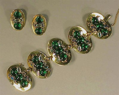 Lot 236 - Schiaparelli Jewelry Suite 1950s Comprising...