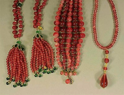 Lot 219 - Group of Pate de Verre Jewelry Comprising a...