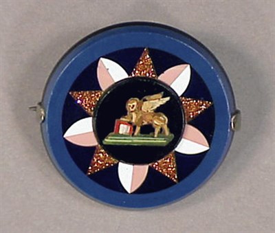 Lot 14 - Multicolored Glass Mosaic Pin