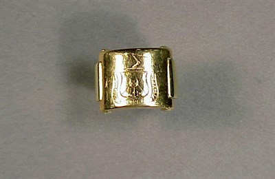 Lot 293 - Gold Seal Ring 18 kt. yellow gold, the yellow...