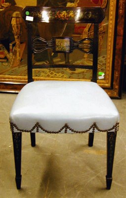 Lot 291 - Pair of Federal Style Ebonized Side Chairs