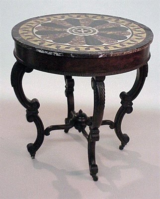 Lot 250 - Rococo Revival Specimen Marble Top Rosewood...