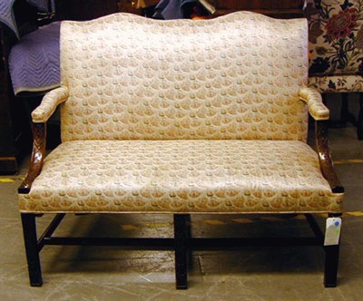 Lot 484 - George III Mahogany Settee 18th Century The...