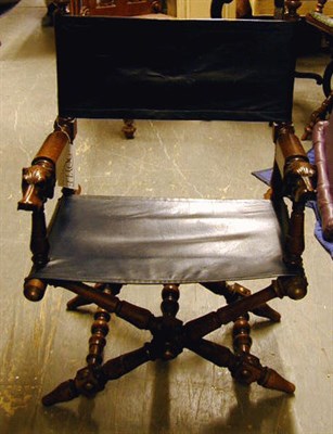 Lot 546 - Two Victorian Walnut Leather Upholstered...