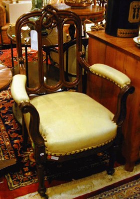 Lot 506 - Pair of Victorian Gothic Revival Leather...