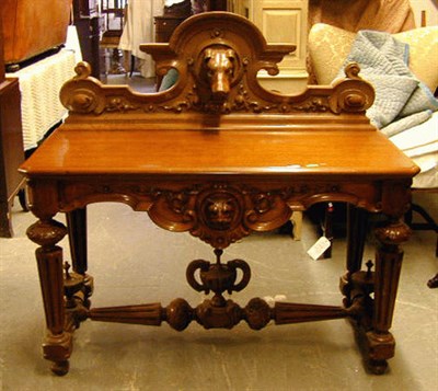 Lot 458 - Victorian Walnut Console With carvings of...