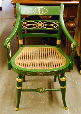 Lot 203 - Pair of Federal Style Painted Armchairs In...