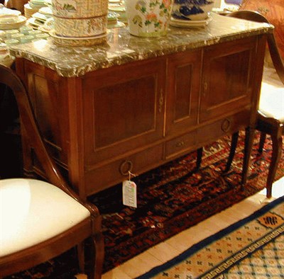 Lot 373 - Regency Style Marble Top Mahogany Side Cabinet