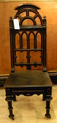 Lot 738 - Pair of Victorian Ebonized Side Chairs The...