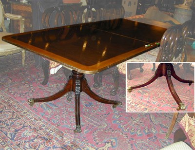 Lot 450 - Regency Style Mahogany Double-Pedestal Dining...
