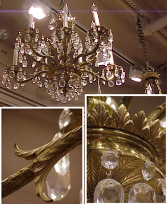 Lot 355 - Rococo Style Gilt-Bronze Ten-Light Chandelier...