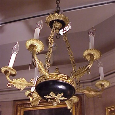 Lot 376 - Empire Style Gilt and Patinated-Bronze...