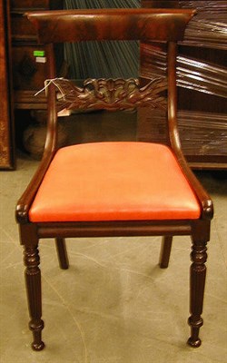 Lot 307 - Set of Five Late Federal Mahogany Side Chairs...
