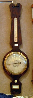 Lot 328 - Classical Mahogany Wheel Barometer L.A. Smith,...