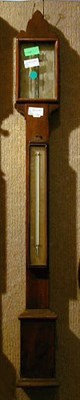 Lot 329 - Mahogany Stick Barometer Charles Wilder,...