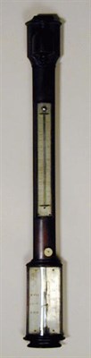 Lot 321 - Mahogany Stick Barometer Benjamin Pike and Son,...