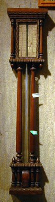 Lot 319 - Mahogany Stick Barometer H. A. Clum, Rochester,...