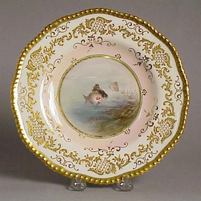 Lot 530 - Set of Twelve Coalport Porcelain Fish Plates