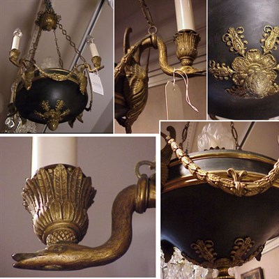 Lot 353 - Empire Style Gilt-Bronze and Patinated-Metal...
