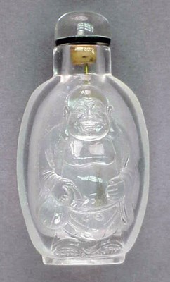 Lot 269 - Rock Crystal Snuff Bottle Carved with a Figure...