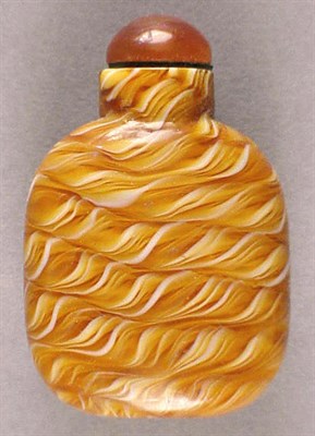 Lot 275 - Twisted Glass Snuff Bottle Composed of...