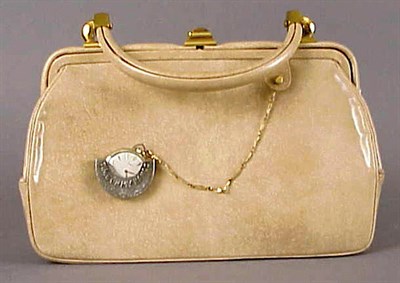 Lot 964 - Rosenfeld Time Theme Handbag 1950s Mottled...